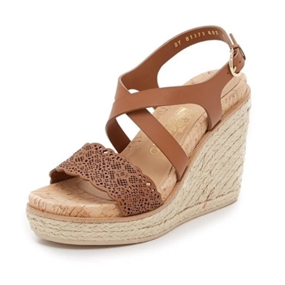 Salvatore Ferragamo Gioela Wedge Espadrille Sandal in Palissandro Calf - Picture 12 of 13
